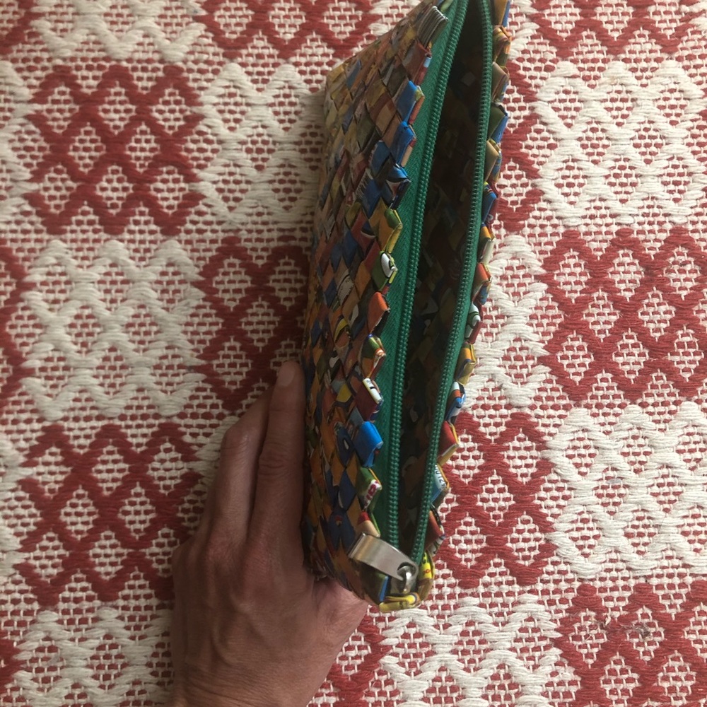 Upcycled African Cosmetics Pouch - Picture 4 of 6
